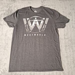 Westworld Western Sci-Fi HBO Show Series Official T-Shirt Size Medium Gray